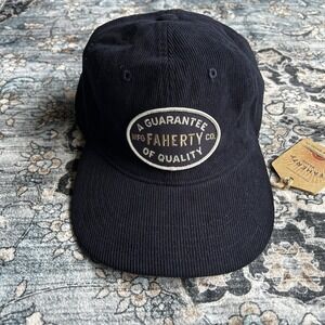 Faherty Unstructured Dad Hat Cap Strapback Embroidered Corduroy Curved Bill